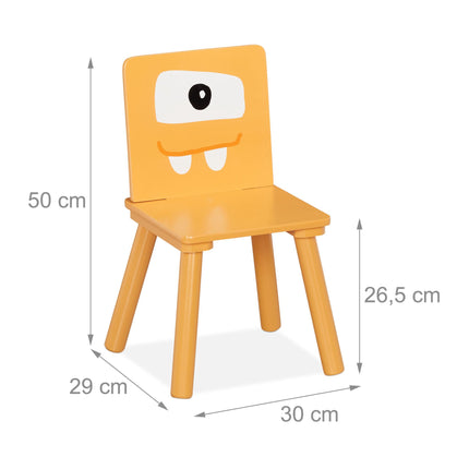 Ensemble de sièges 3 pièces pour enfants Motif monstre