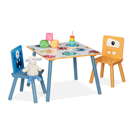 Ensemble de sièges 3 pièces pour enfants Motif monstre