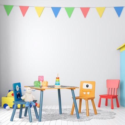 Ensemble de sièges 3 pièces pour enfants Motif monstre