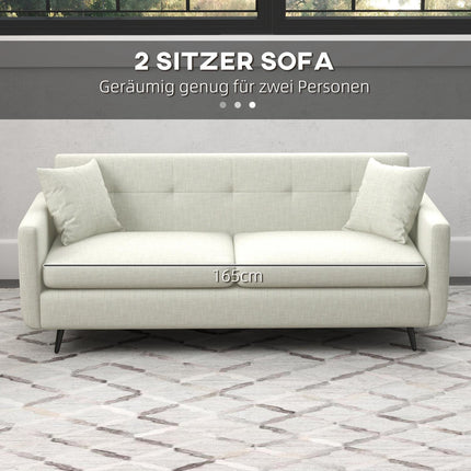 3-Sitzer-Sofa mit Armlehnen & Seitentasche, gepolstert
