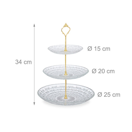 plat en verre à 3 niveaux