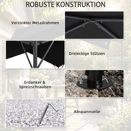 3x3 m Pergola mit Metallrahmen und UPF30+ Dach