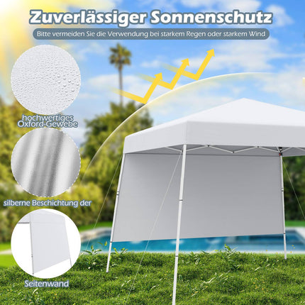 3x3m Pop-Up Gazebo, Waterproof, UV Protection, White