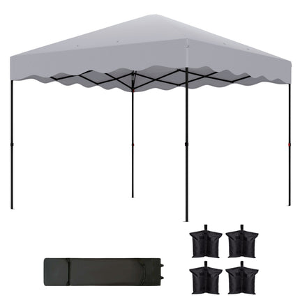 Wasserabweisender Pop-Up Pavillon, 3x3m, UV 50+, hellgrau