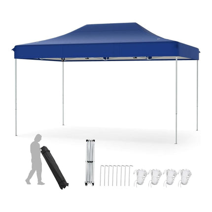 3 x 4.5 m Pop-Up Pavilion with Wheels & Adjustable Height