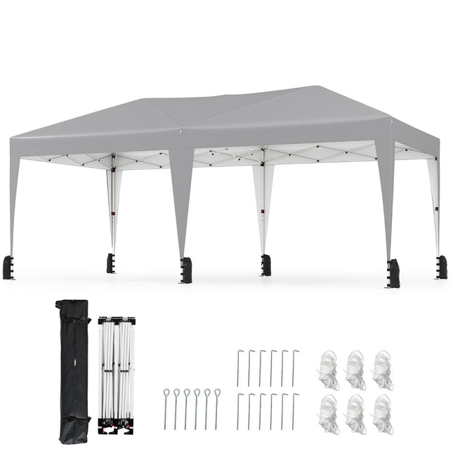 3 x 6 m Pop-Up Pavilion with UV Protection, Grey