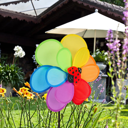3x pinwheel with ladybug