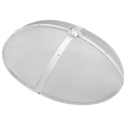 40 Inch Fire Pit Spark Screen, Stainless Steel, Ring Handle