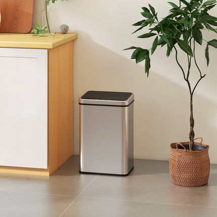 40L Touchless Sensor Trash Can, Stainless Steel