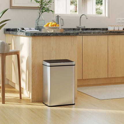 40L Touchless Sensor Trash Can, Stainless Steel