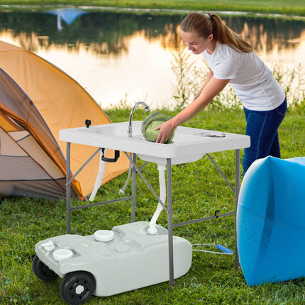 40 L tragbarer Abwassertank mit Griff und Wasserhahn