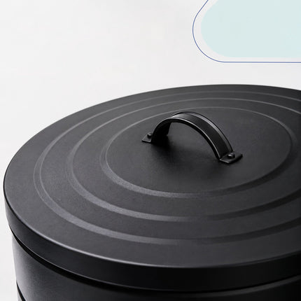40-Litre Black Retro Waste Bin with Foot Pedal