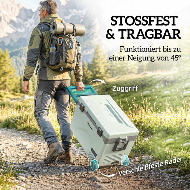 42,5L elektrische Kompressor-Kühlbox mit Bluetooth & Rädern