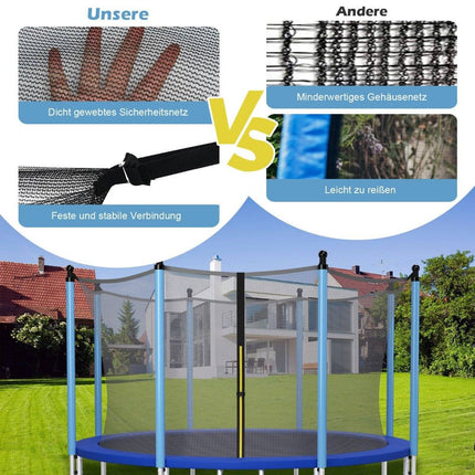 Ø427 cm Trampolin-Sicherheitsnetz für Gartentrampoline Ersatznetz innen schwarz