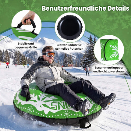 42" Heavy-Duty Inflatable Snow Tube with Tow Strap