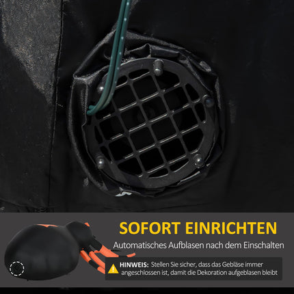 Große 43 cm aufblasbare Spinne mit LED-Leuchten für Halloween