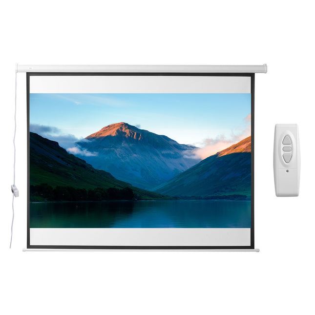 Elektrische 4:3 Beamer-Leinwand 203x152 cm mit Fernbedienung