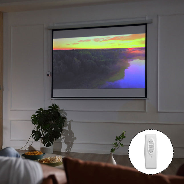 Elektrische 4:3 Beamer-Leinwand 203x152 cm mit Fernbedienung