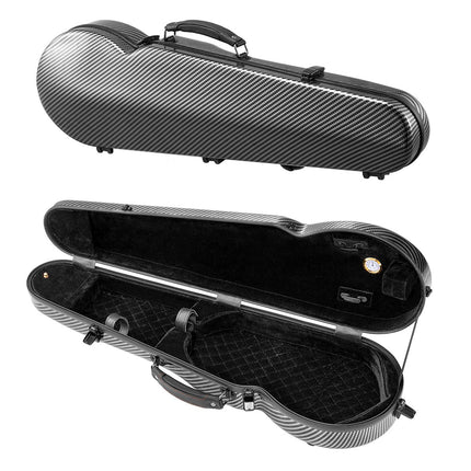 4/4 Violin Case, Carbon Fiber Shell, Hygrometer, Backpack
