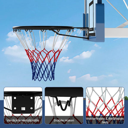 45cm Basketball Hoop with Weatherproof Net for Wall Mount