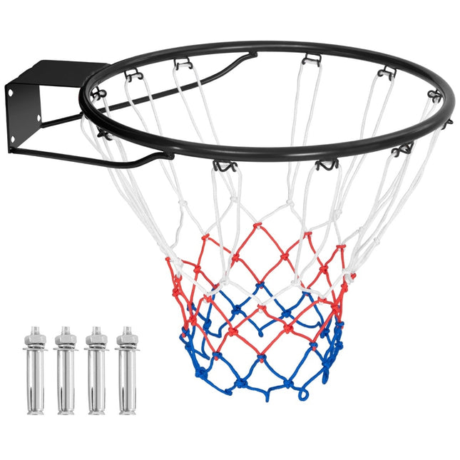 45 cm basketbalring voor binnen met net, geschikt voor deur en muur