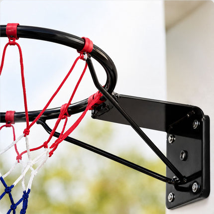 45 cm Wall-Mounted Basketball Hoop with Tricolour Net