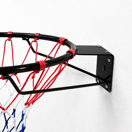 45 cm Wall-Mounted Basketball Hoop with Tricolour Net