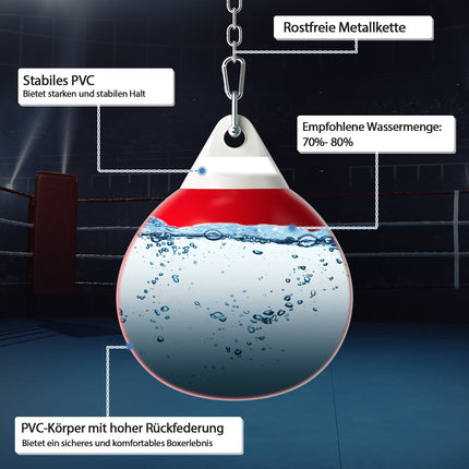 45 cm Water-Filled Punching Bag with Adjustable Chain