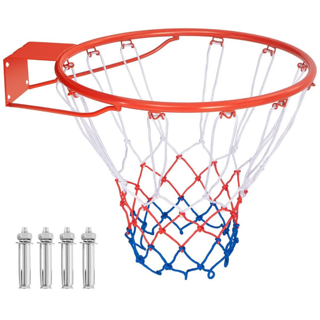 Ø45cm Basketballkorb mit Ring &amp; Netz für Tür &amp; Wandmontage Indoor Mini Basketballkorb Orange