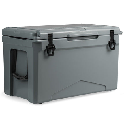 47L Isolierbox Kühlbox tragbarer Wärmebehälter mit Flaschenöffner und Ablaufsystem 69 x 37 x 42 cm grau