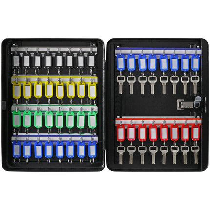 48-Key Steel Key Cabinet With Combination Lock, Wall Mount