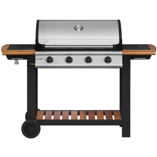 Plynový gril se 4 litinovými hořáky, grilovací plocha 77x41 cm
