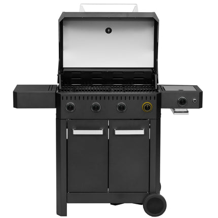 Gasgrill mit 4 Brennern und Seitenbrenner