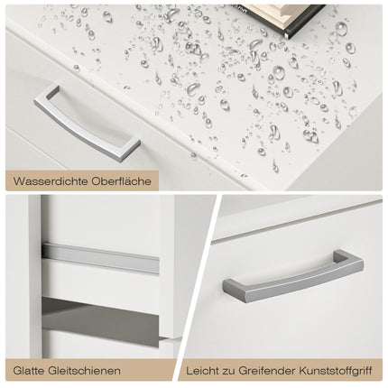 Kommode mit 4 Schubladen, Holz, 50 x 29 x 82 cm