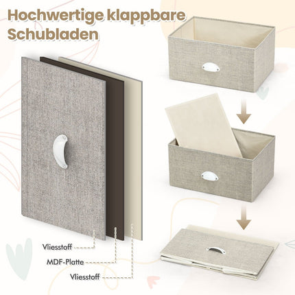 Commode met 4 laden en metalen frame, 45x30x94 cm
