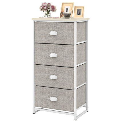 Commode met 4 laden en metalen frame, 45x30x94 cm