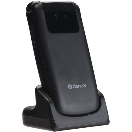 4G Senior Flip Phone with SOS Button, 2.4" Screen, Black