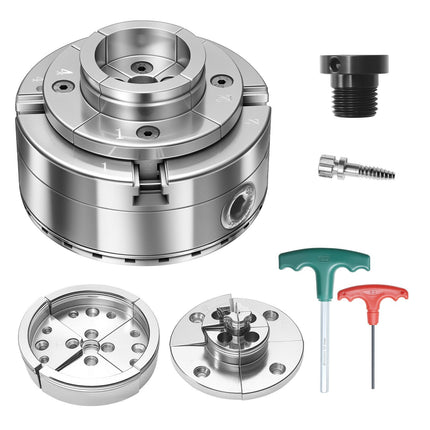 4-Inch Wood Lathe Chuck, 4-Jaw Self-Centering, 1x8 TPI