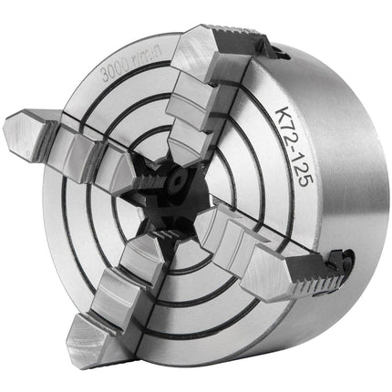 4-Jaw Lathe Chuck, Independent Reversible Jaws, 125mm