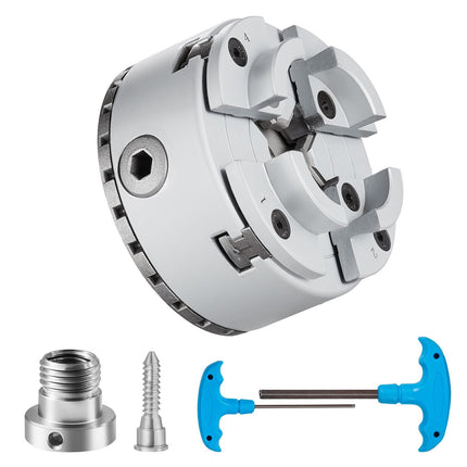 4-Jaw Self-Centering Lathe Chuck, 96 mm, M33 Thread