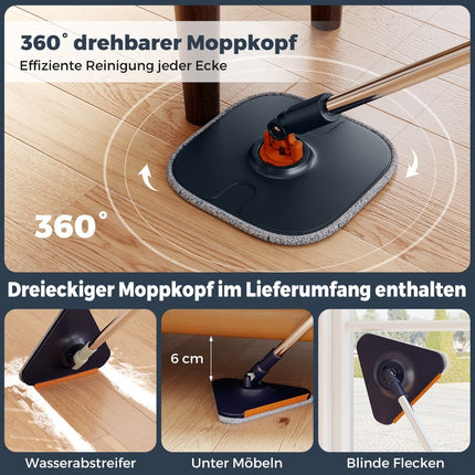 4L Bodenwischer- & Eimersystem mit 360°-Drehkopf