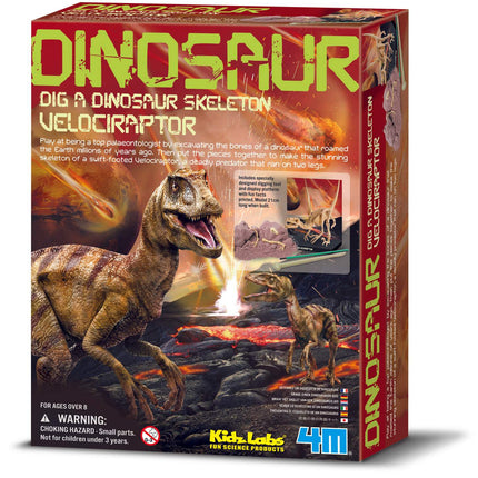 4M Kidzlabs Craft Kit Velociraptor Skeleton