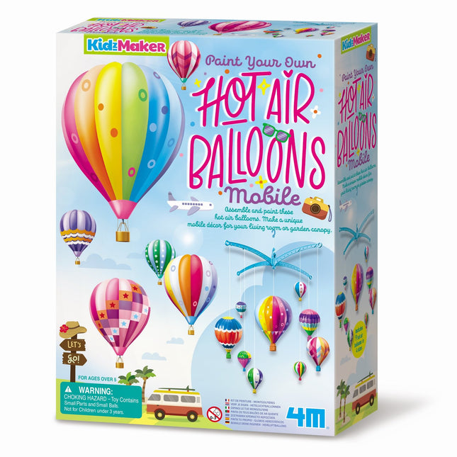 4M Kidzmaker Bastelset Male dein eigenes Heißluftballon-Mobile