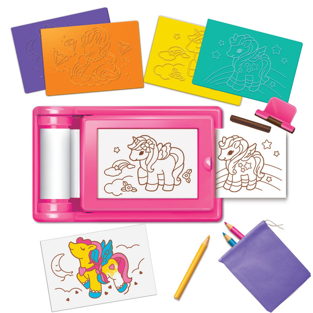 4M Kidzmaker kreativní sada Jednorožčí frotážové studio