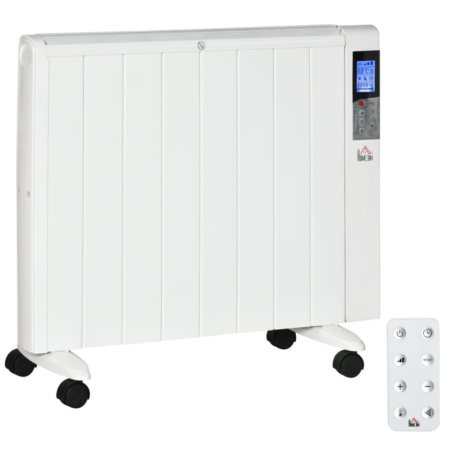 Elektrische Heizung 2000W – LCD, Fernbedienung, Rollen, sicher