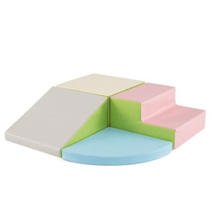 4 Stk. Schaumstoffbausteine zum Laufen &amp; Klettern Riesenbausteine Großbausteine Pink + Grün