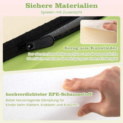 4 Stk. Schaumstoffbausteine zum Laufen &amp; Klettern Riesenbausteine Großbausteine Pink + Grün