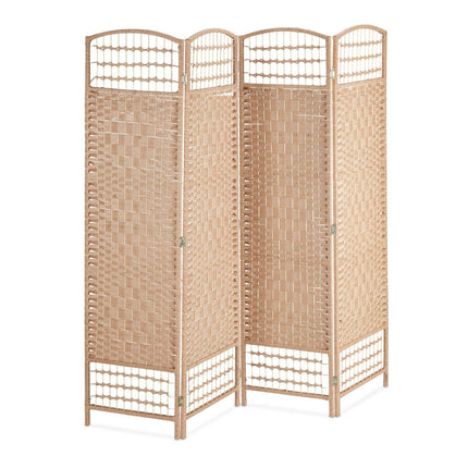 4-Panel Folding Screen in Natural Colour