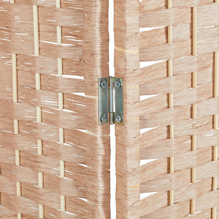 4-Panel Folding Screen in Natural Colour
