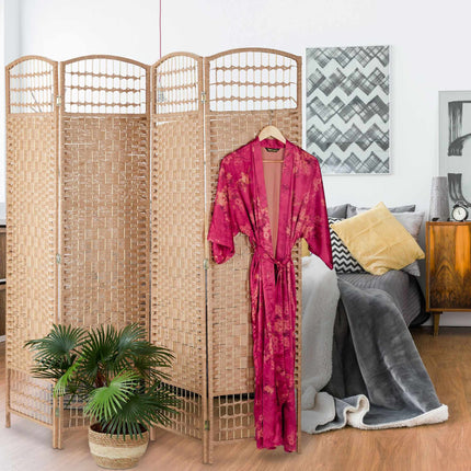 4-Panel Folding Screen in Natural Colour